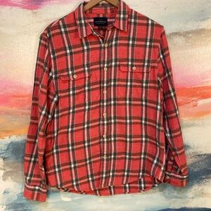 🔥EC🔥Lucky Brand Cotton Classic Flannel Button Up Shirt.